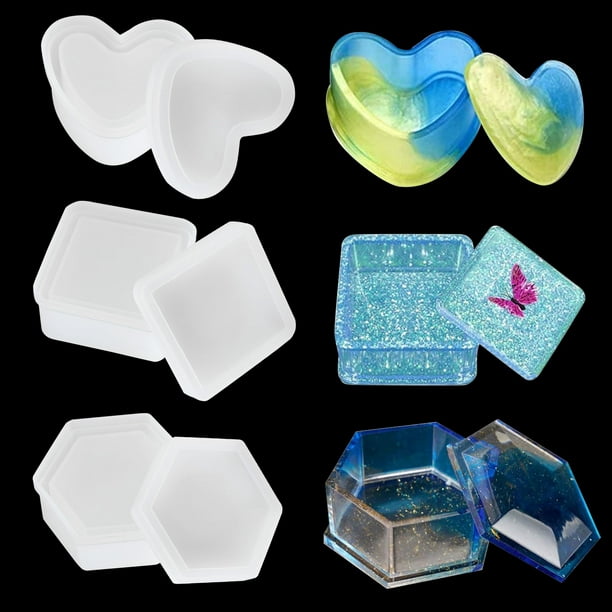 Silicone Jewellery Storage Box Mold Resin Casting Mould DIY Craft  HOT 